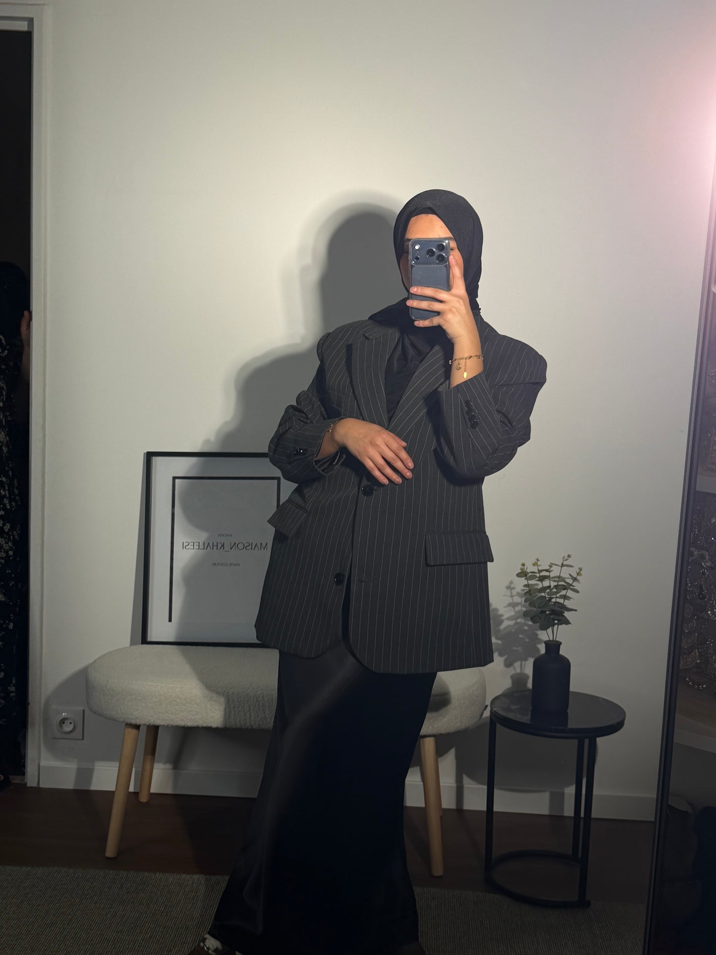 Longue jupe en satin