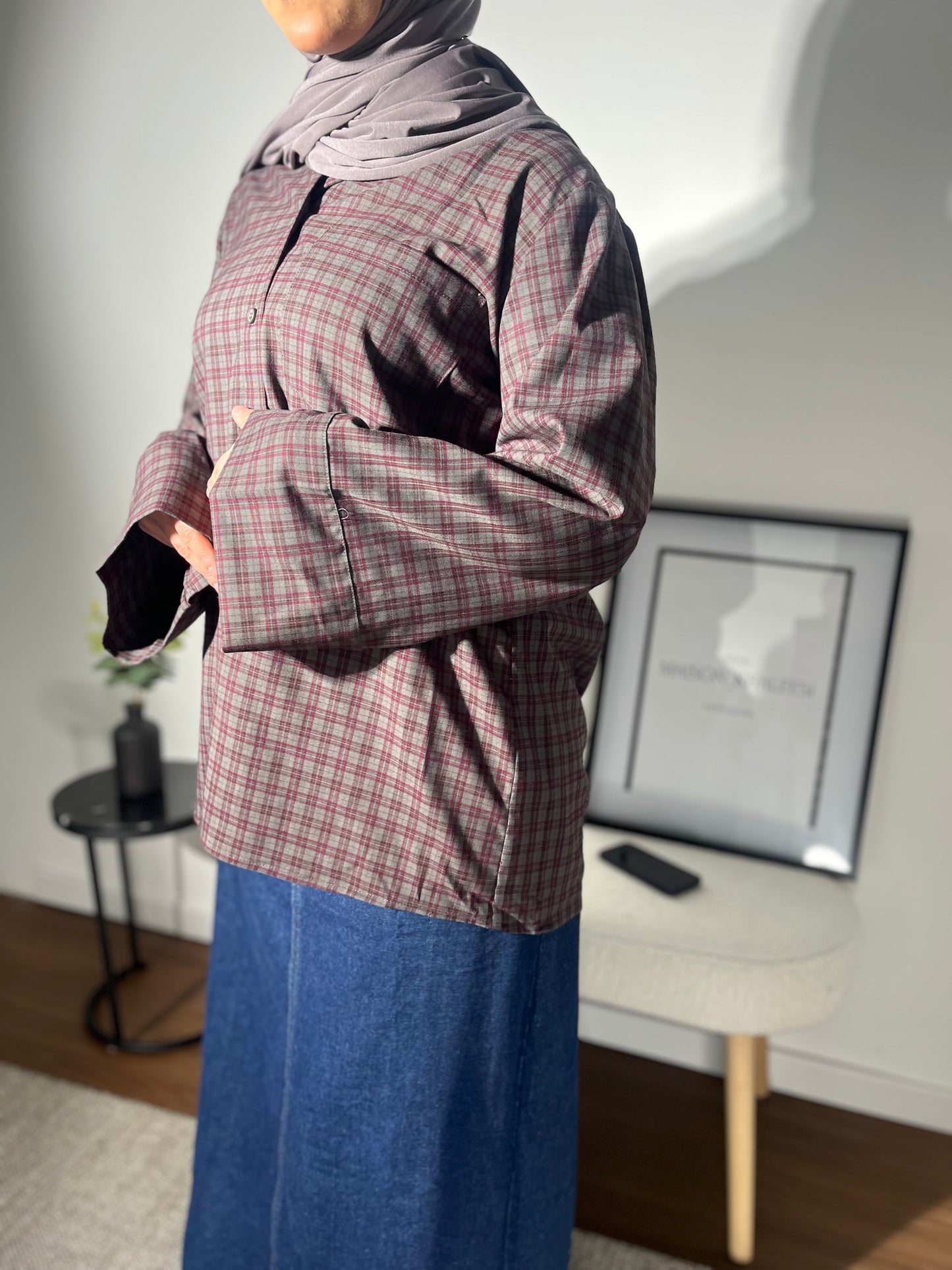 Chemise à carreaux oversize