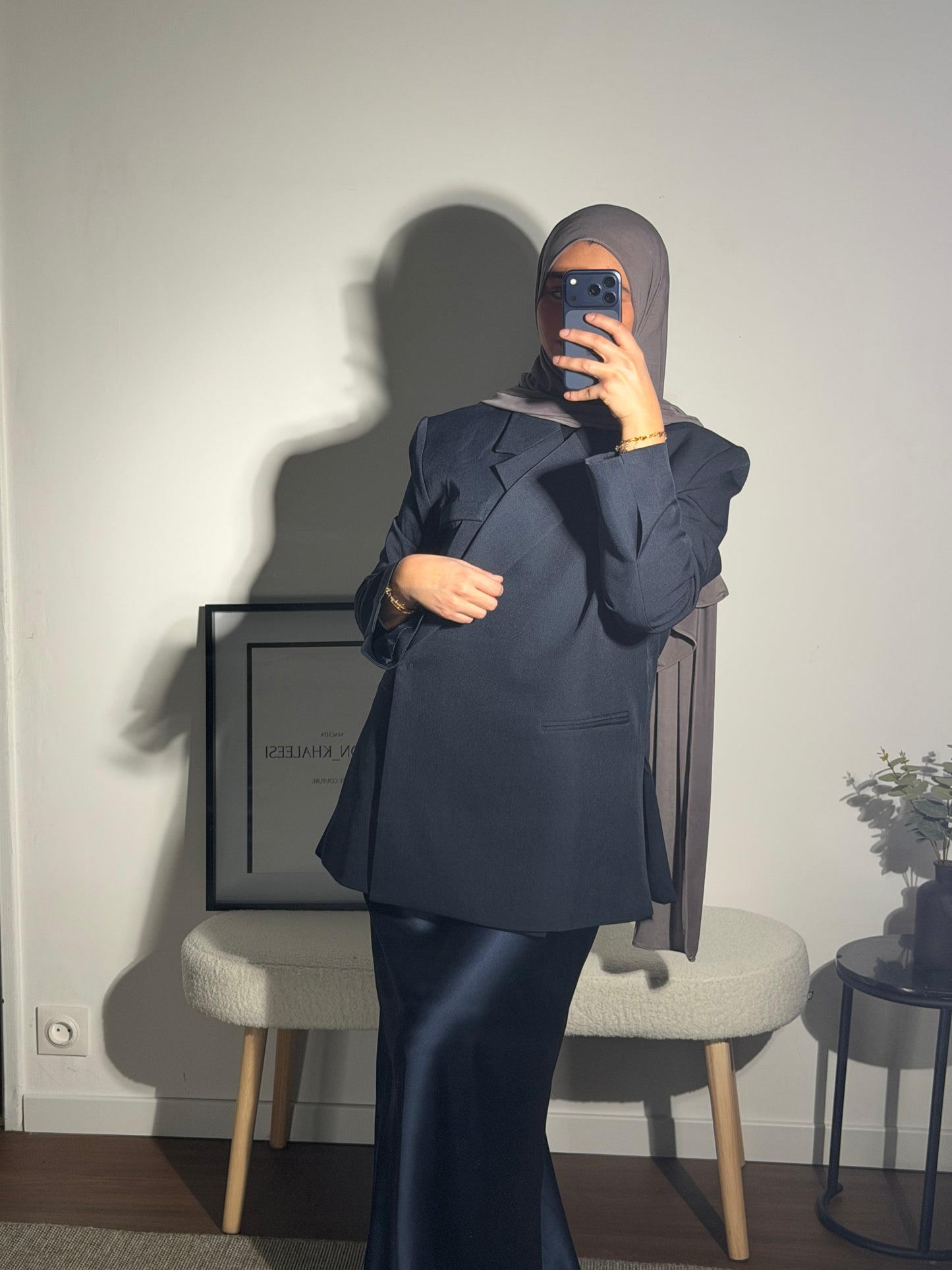 Longue jupe en satin