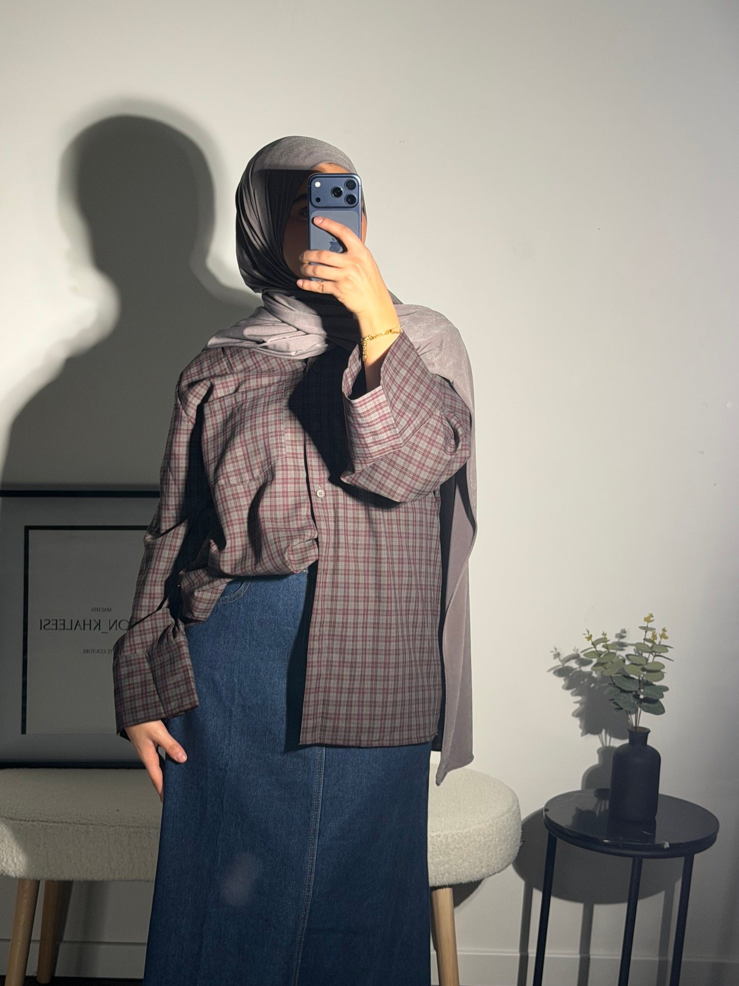 Chemise à carreaux oversize