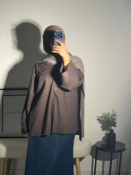 Chemise à carreaux oversize